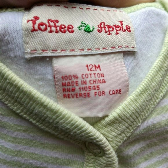 Toffee Apple Easter Front/Back Embroidered Romper 12m - Picture 3 of 5